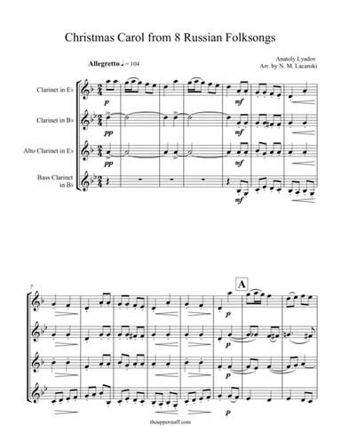 8 Russian Folksongs Christmas Carol (arr. Nick Lacanski)