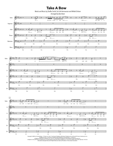 Take A Bow (arr. Ben Bram)