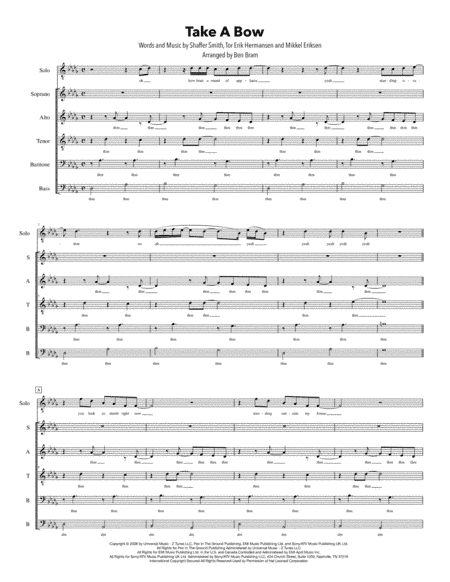 Take A Bow (arr. Ben Bram)
