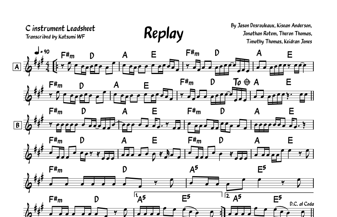 Replay (arr. Katsumi WF)