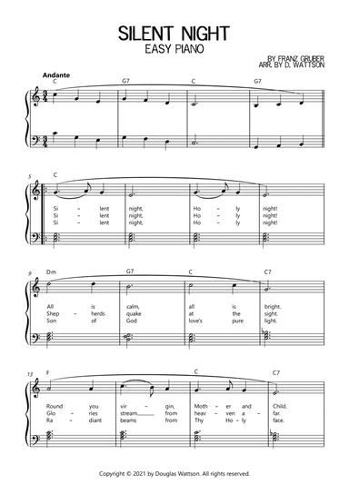 Silent Night (arr. Douglas Wattson)