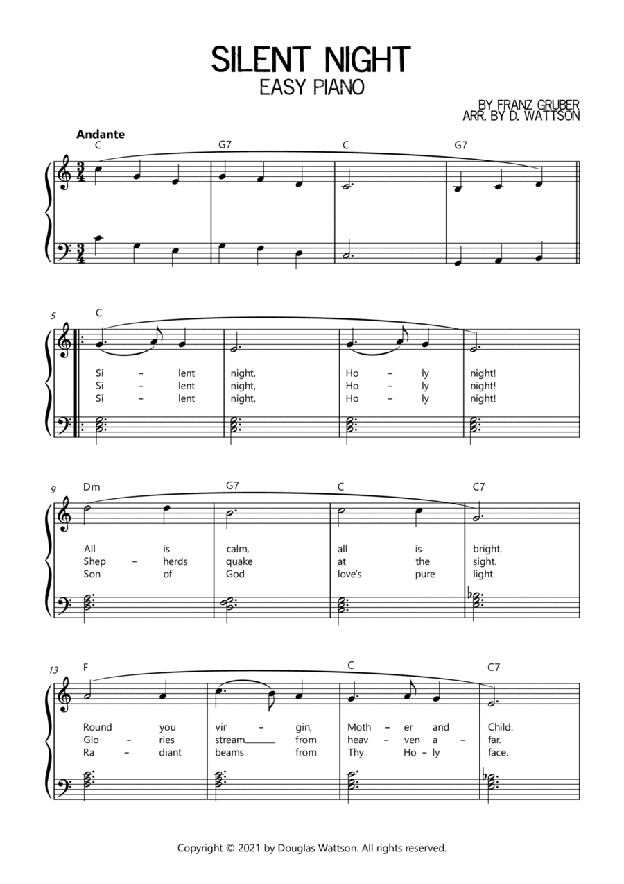 Silent Night (arr. Douglas Wattson)