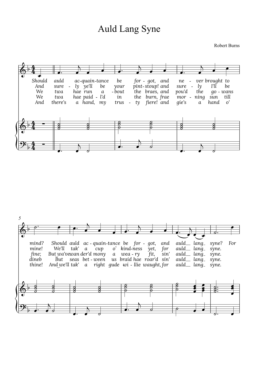 Auld Lang Syne (arr. Alex Nunes Rodrigues)