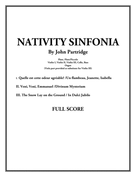 Nativity Sinfornia - Score