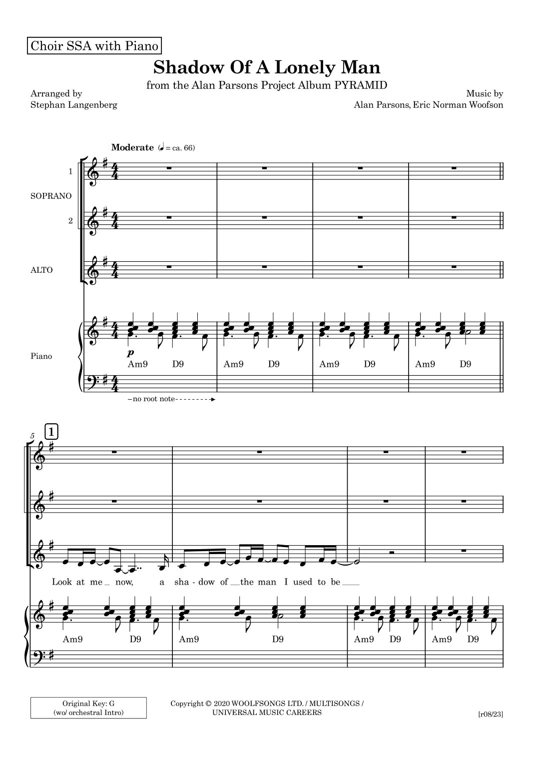 Shadow Of A Lonely Man (arr. Stephan Langenberg)