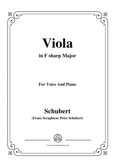 Schubert-Viola(Violet),Op.123(D.786),in F sharp Major,for Voice&Piano (arr. MSM)