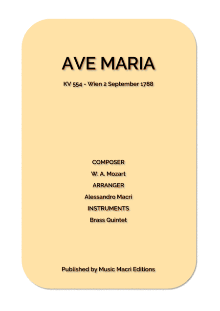 Ave Maria by Mozart (arr. Alessandro Macrì)