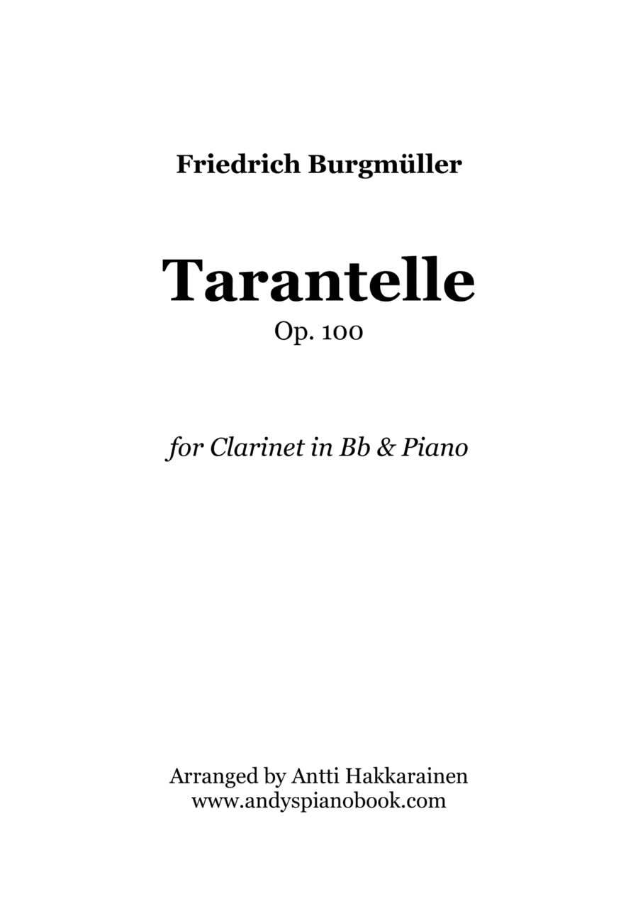 Tarantelle Op. 100 - Clarinet & Piano (arr. Antti Hakkarainen)