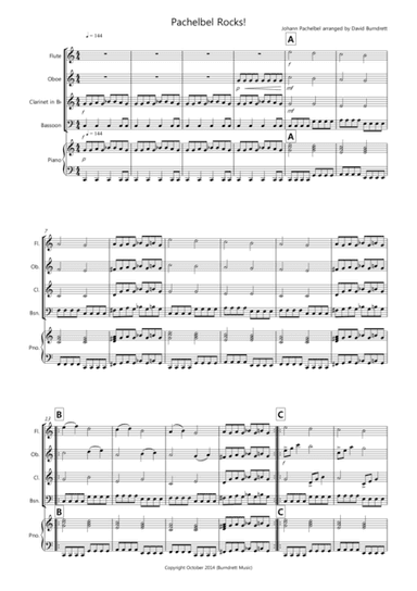 Pachelbel Rocks! for Wind Quartet (arr. David Burndrett)