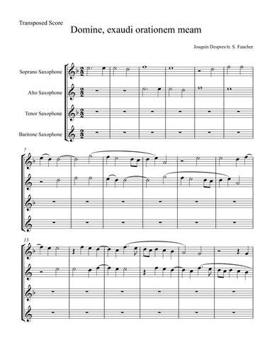 Domine, exaudi orationem meam (arr. Susan Fancher)