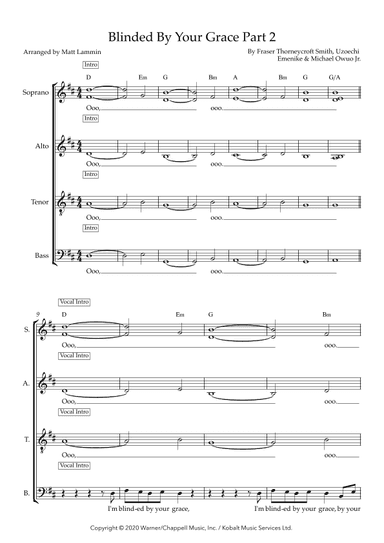 Blinded By Your Grace Part 2 (arr. Matt Lammin)