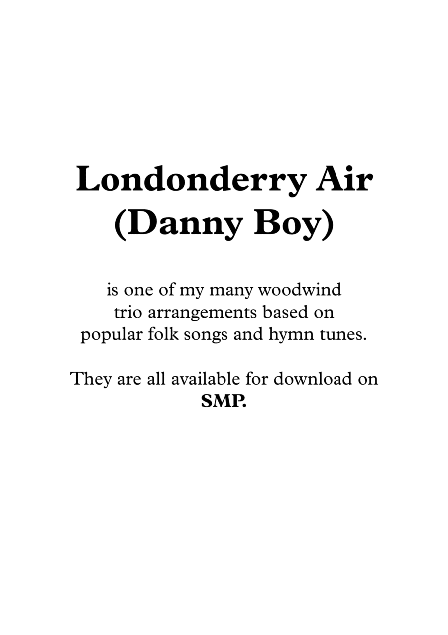 Londonderry Air (Danny Boy), for Woodwind Trio (arr. Nigel Williams)