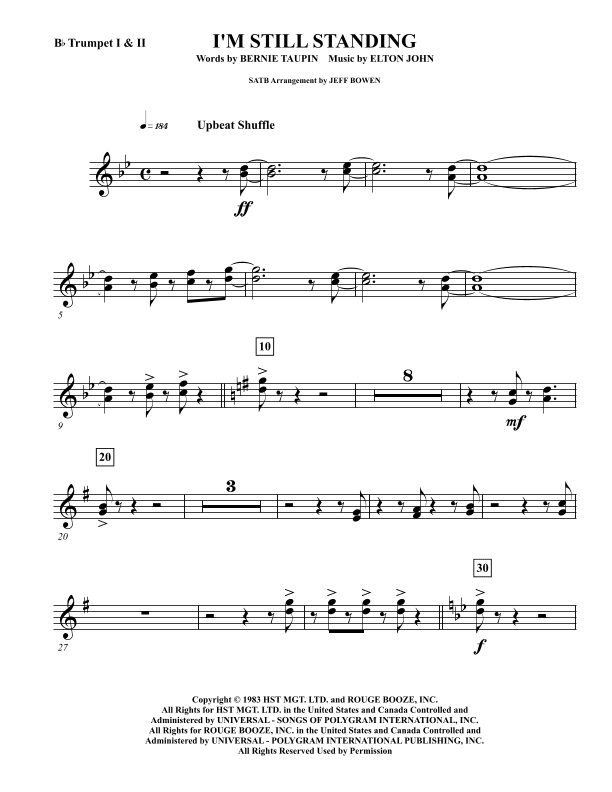I'm Still Standing (arr. Jeffrey Bowen)