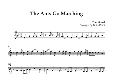 The Ants Go Marching - easy violin (arr. Beth Alcock)