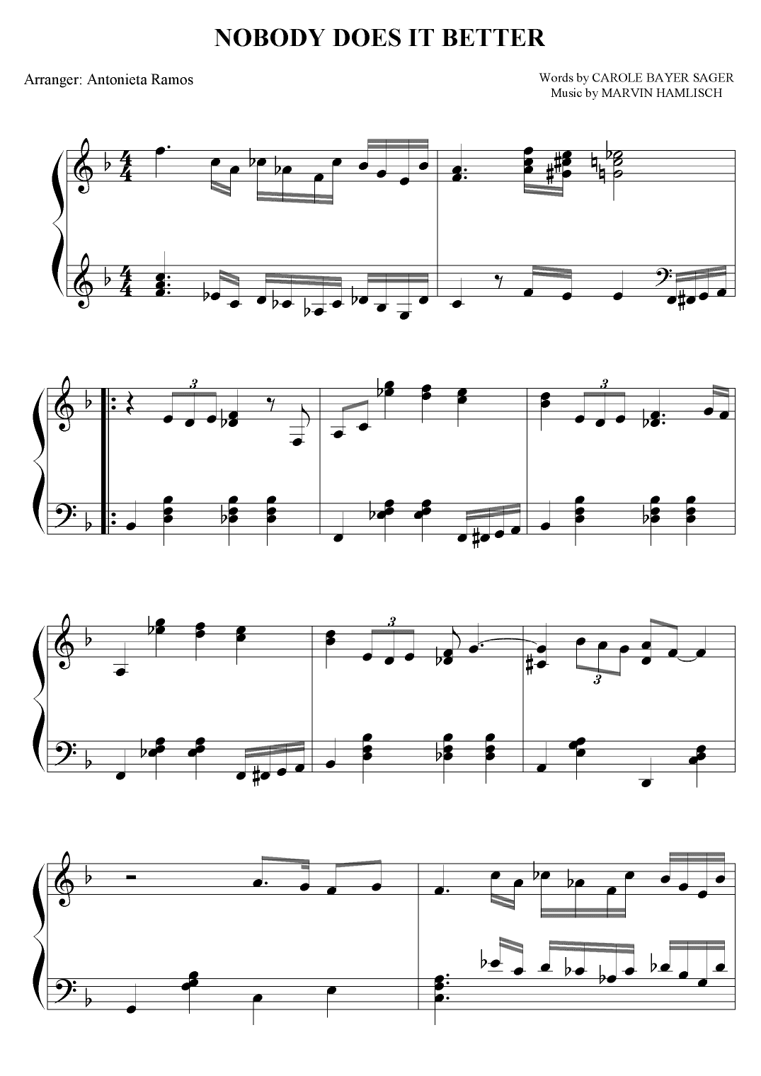 Nobody Does It Better (arr. Antonieta Ramos Valverde)