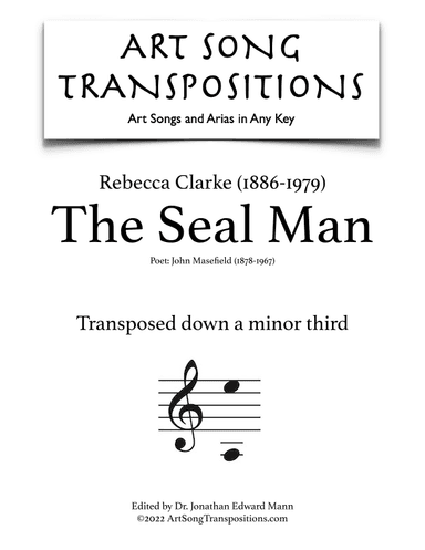 CLARKE: The Seal man (transposed down a minor third) (arr. Art Song TranspositionsSongTranspositions.com)