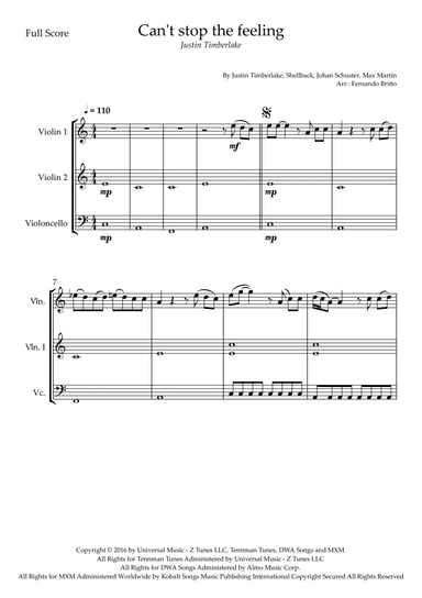 Can't Stop The Feeling! (arr. Fernando Britto)