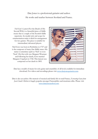 Niel Gow's Lament (For the Death of His Second Wife) (arr. Dan Jones (www.danjonesguitarist.com))