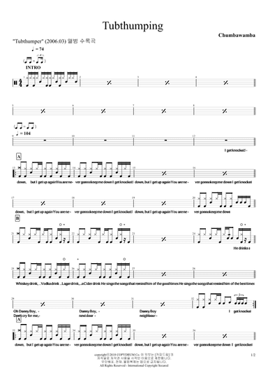 Tubthumping (arr. COPYDRUM)