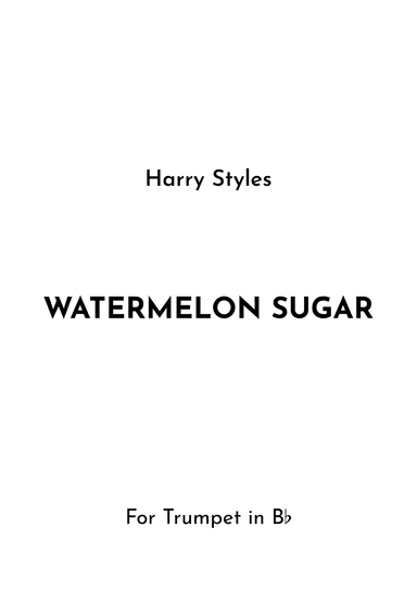 Watermelon Sugar (arr. Jireh J.)