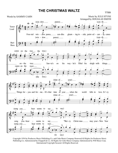 The Christmas Waltz (arr. Douglas E Smith)