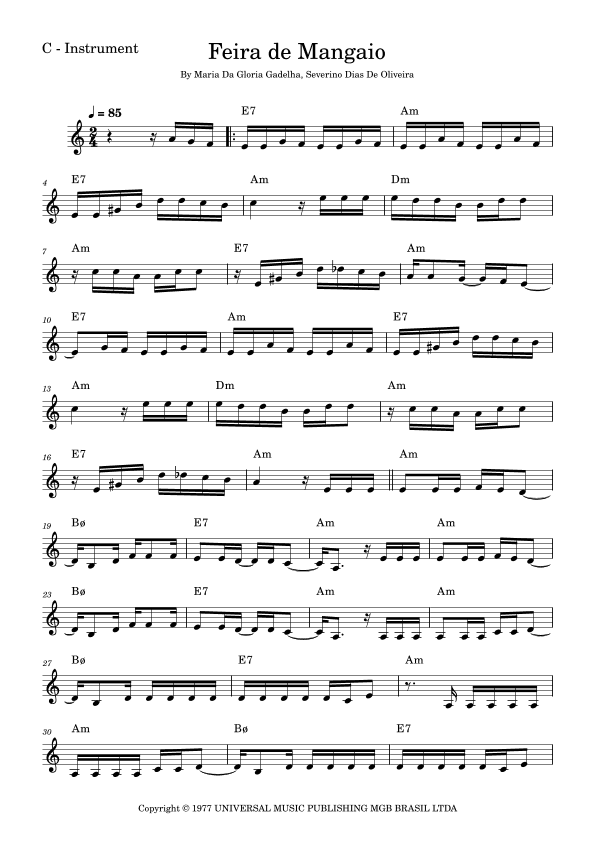 Feira De Mangaio (arr. Fabio Eduardo de Oliveira)