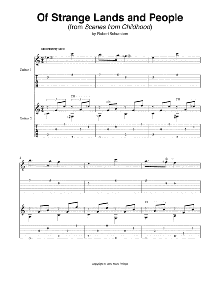 Of Strange Lands and People (from Scenes from Childhood) (arr. Mark Phillips)
