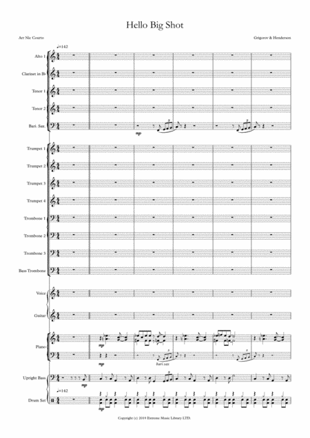 Hello Big Shot (arr. Nic Courto)
