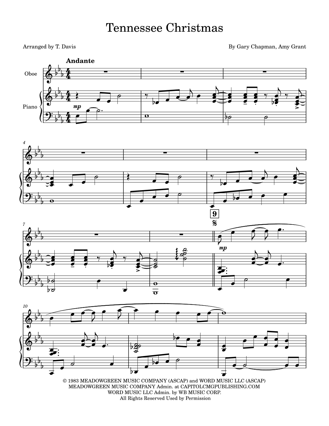 Tennessee Christmas (arr. T. Davis)