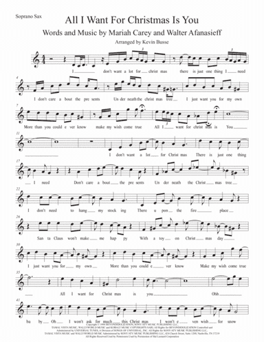 All I Want For Christmas Is You (arr. Kevin Busse)