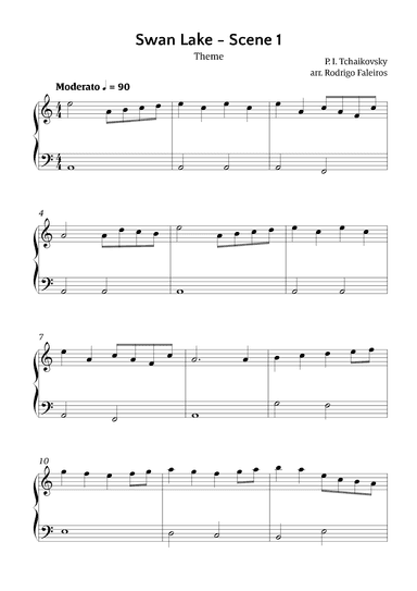 Swan Lake theme Scene 1 (arr. Rodrigo Faleiros)