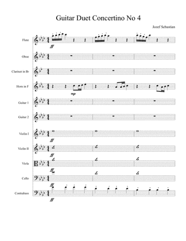Guitar Duet Concertino No 4 Jozef Sebastian