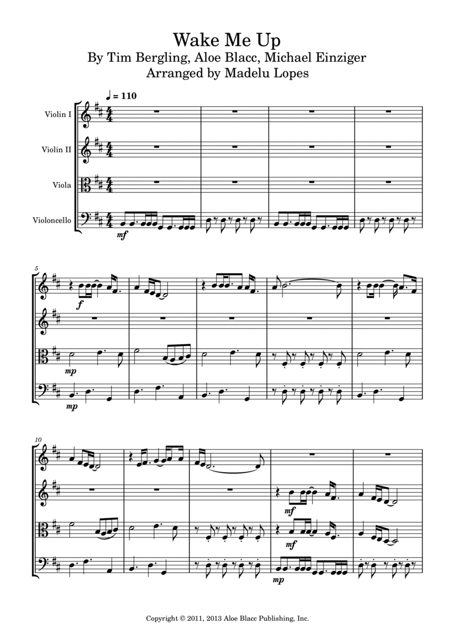 Wake Me Up (arr. Madelu Lopes)