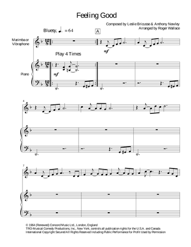 Feeling Good (arr. Roger Wallace)