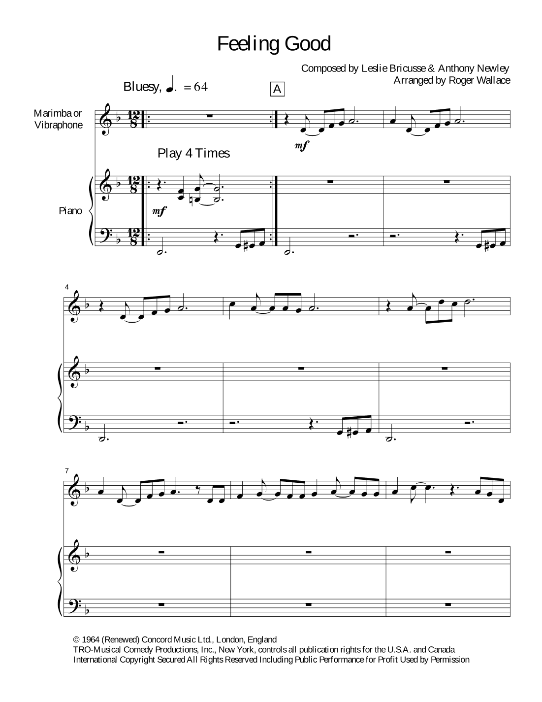 Feeling Good (arr. Roger Wallace)