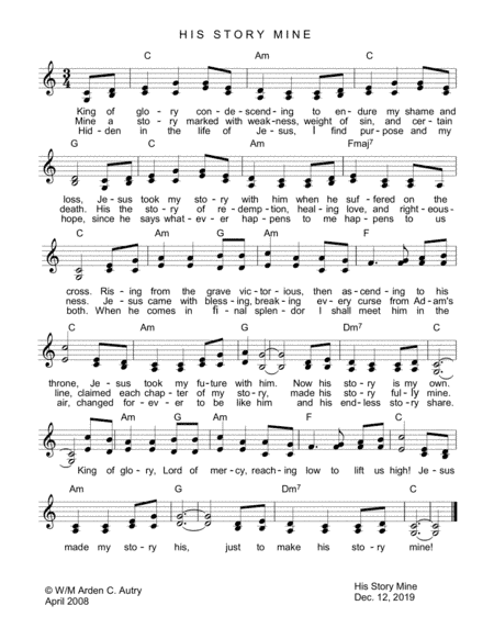 His Story Mine (King of Glory Condescending)