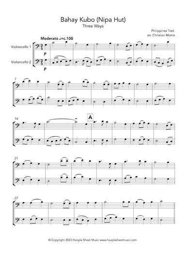 Bahay Kubo (Nipa Hut), Three Ways (arr. Christian Morris)