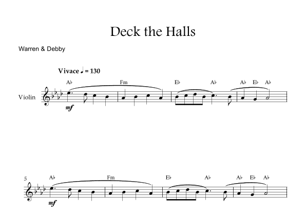 Deck the Halls (arr. Warren & Debby)