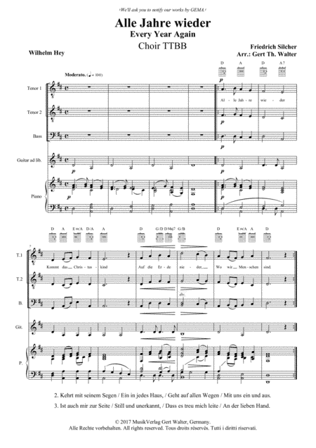 Every Year Again (arr. Gert Th. Walter)