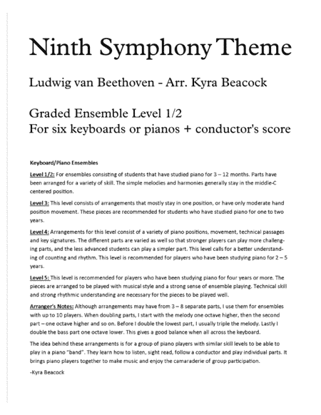 Ninth Symphony Theme (arr. Kyra Beacock)