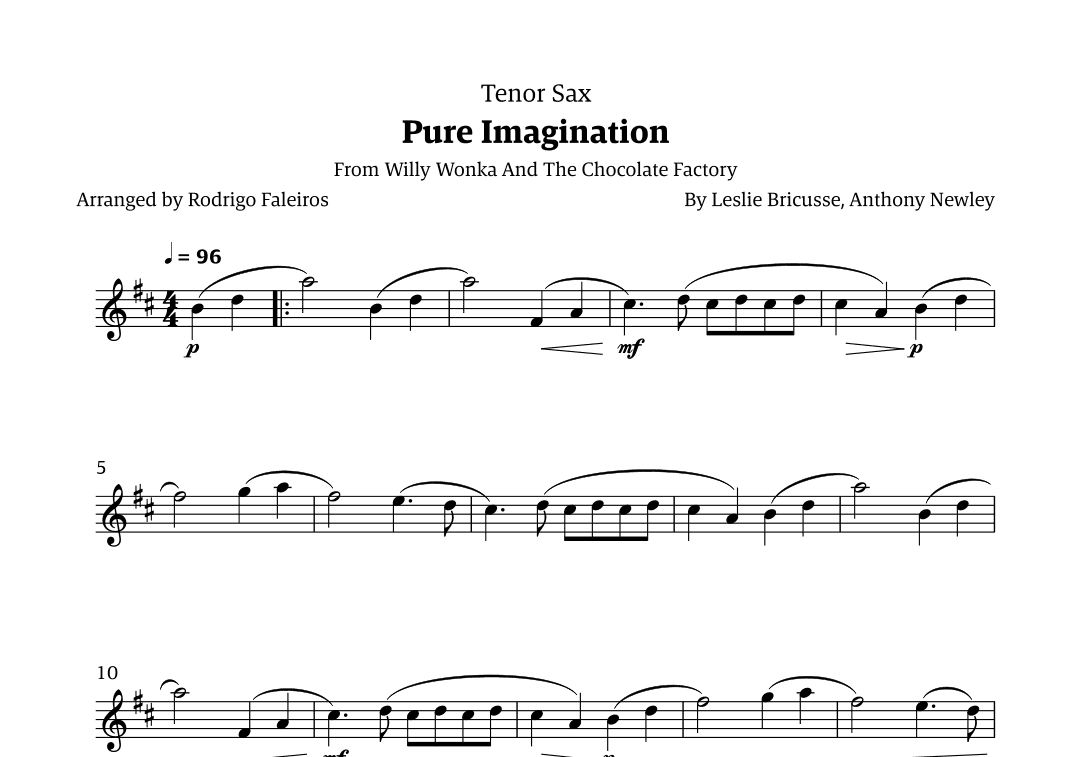 Pure Imagination (arr. Rodrigo Faleiros)