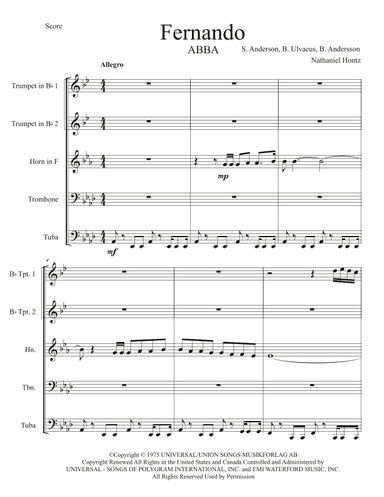 Fernando (arr. Nathaniel Hontz)