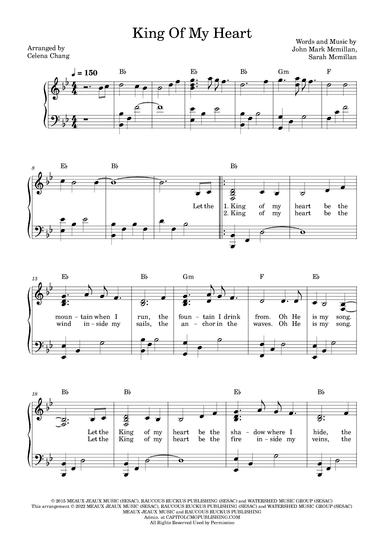 King Of My Heart (arr. Celena Chang)