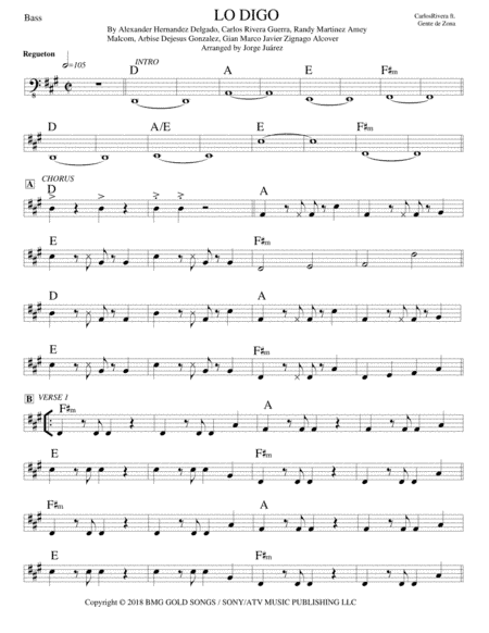 Lo Digo (arr. Jorge Juárez)
