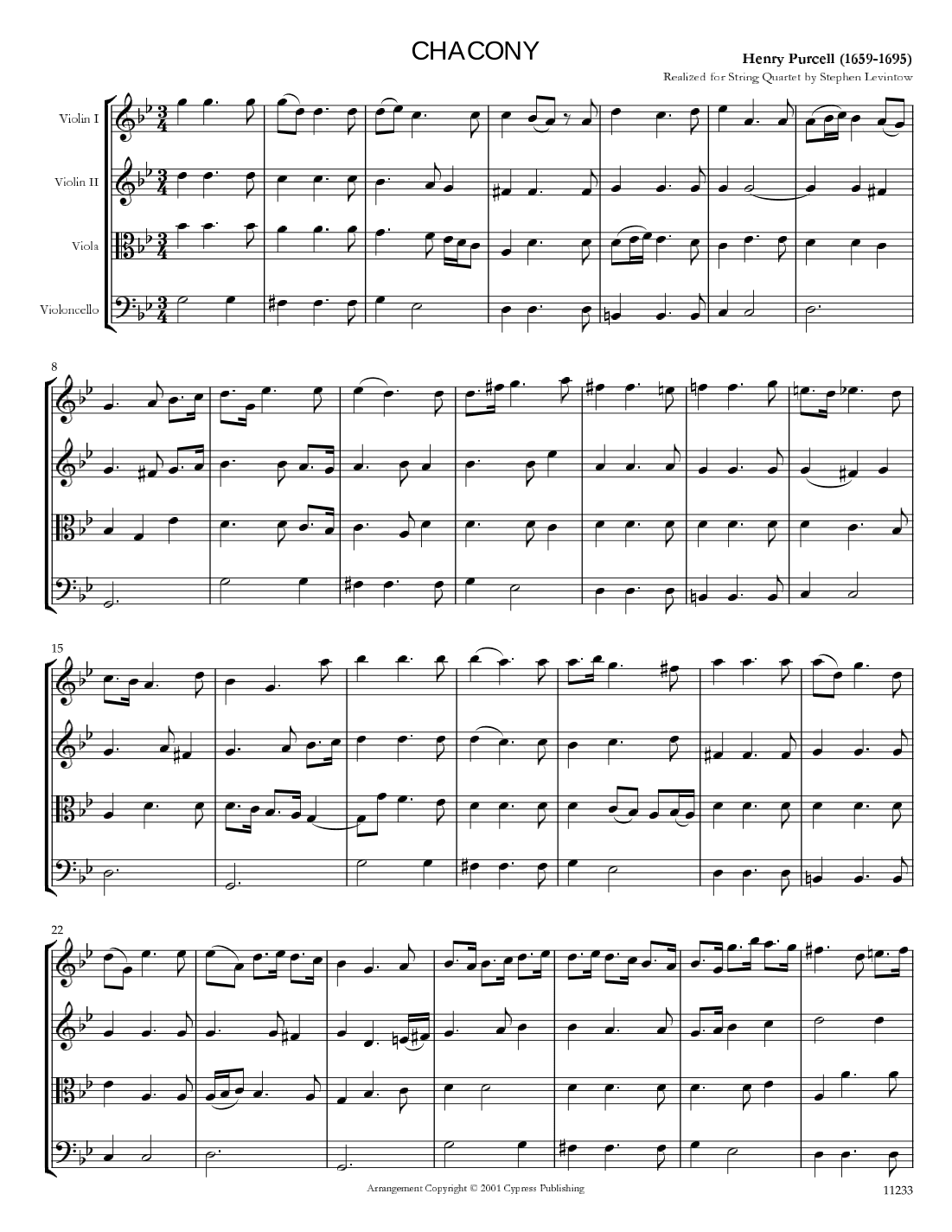 Chacony (arr. Stephen Levintow)