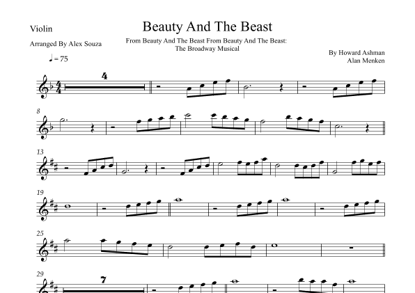 Beauty And The Beast (arr. Alex Souza)