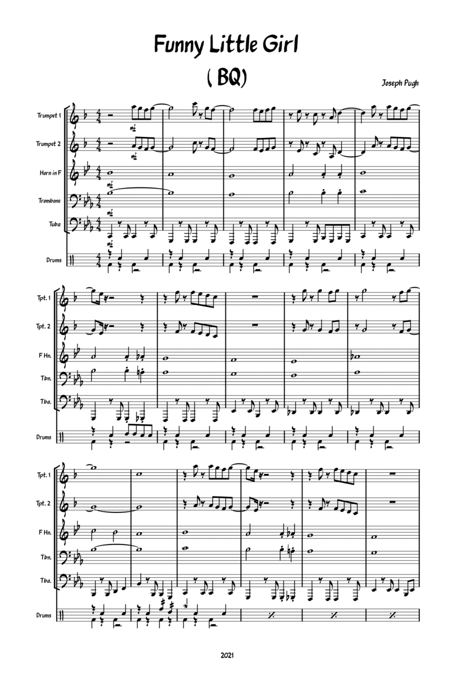Funny Little Girl (Brass Quintet)