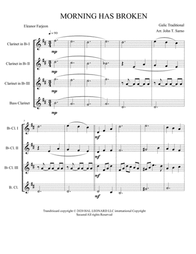 Morning Has Broken (arr. John T Sarno)