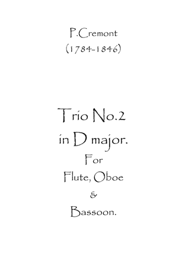 Trio No.2 in D Major Op.13 (arr. Spence Bundy)