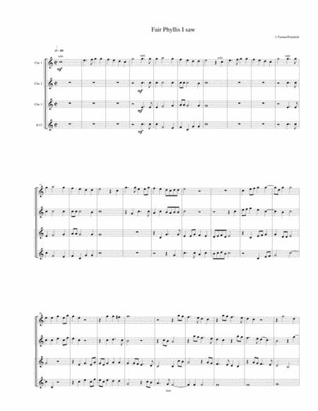 Fair Phyllis I Saw (arr. Kenneth D. Friedrich)